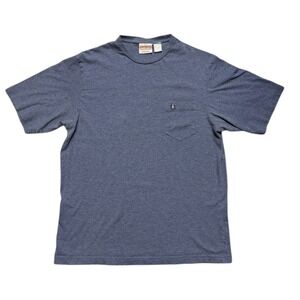 Vintage Original Penguin Munsingwear Pocket T-Shirt Size XL Heather Blue Logo‎